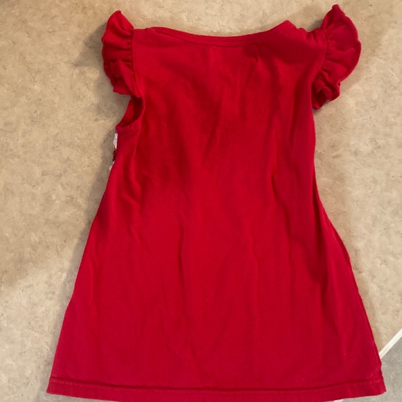 Red Razorbacks Dress with Ruffle Sleeves - Picture 2 of 3